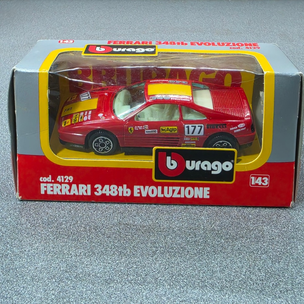 Bburago Ferrari 348tb Evoluzione 1/43 Red New In Box Diecast Racing Car